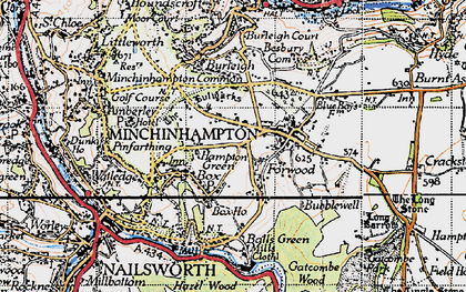 Old map of Forwood in 1946