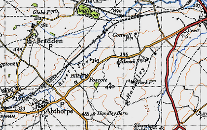 Old map of Foscote in 1946