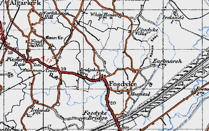 Old map of Fosdyke in 1946