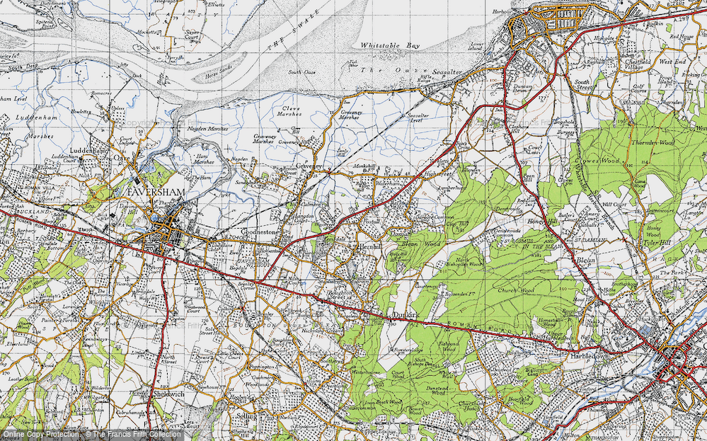 Old Map of Fostall, 1946 in 1946