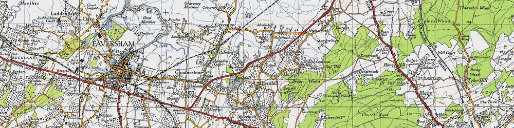 Old map of Fostall in 1946
