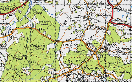 Old map of Fosten Green in 1940