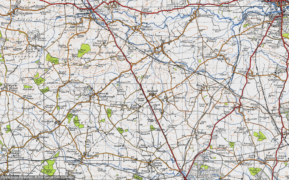 Old Map of Foster's Booth, 1946 in 1946