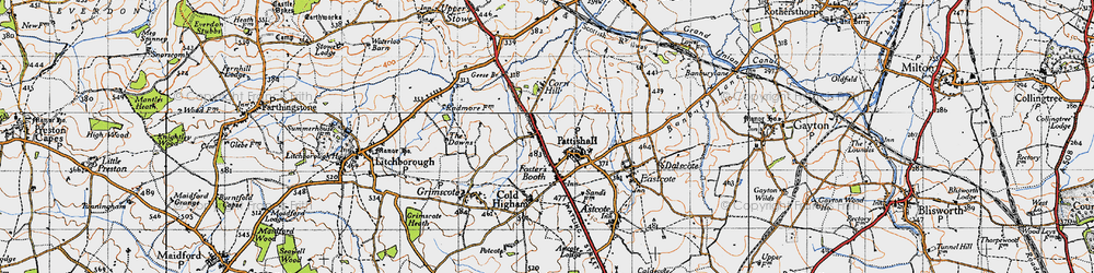 Old map of Foster's Booth in 1946