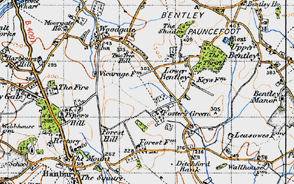 Old map of Foster's Green in 1947