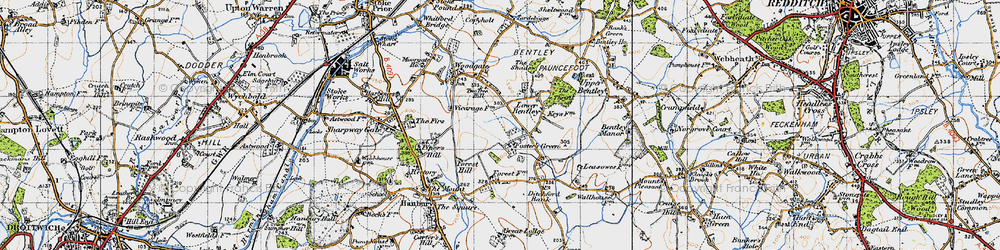 Old map of Foster's Green in 1947