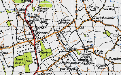Old map of Foster Street in 1946