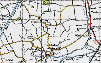 Old map of Fosterhouses in 1947