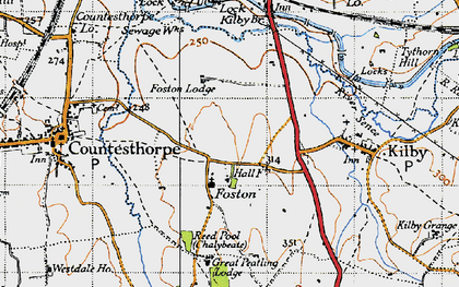 Old map of Foston in 1946