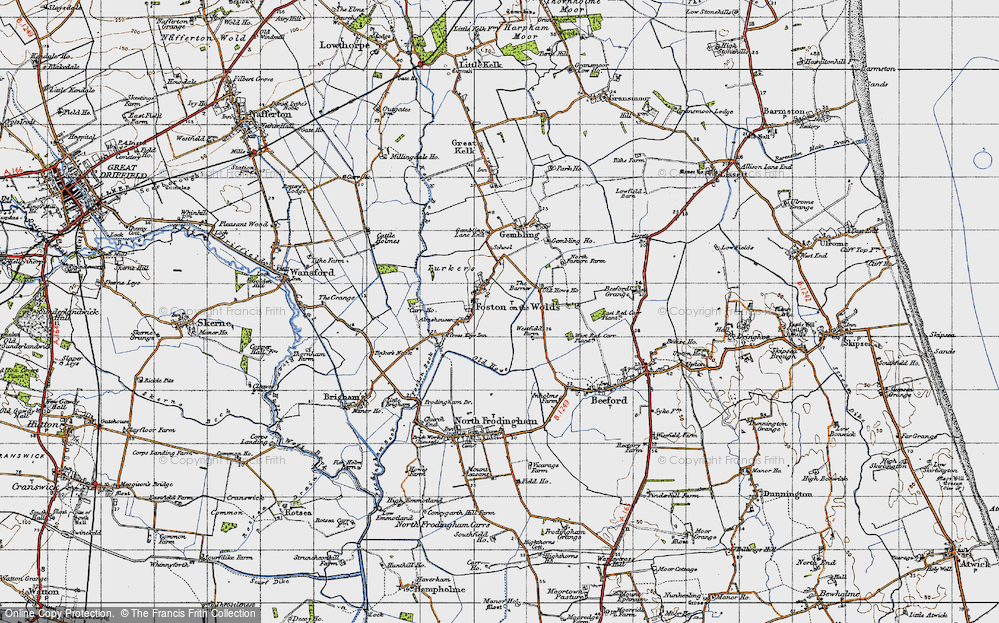 Old Map of Foston on the Wolds, 1947 in 1947