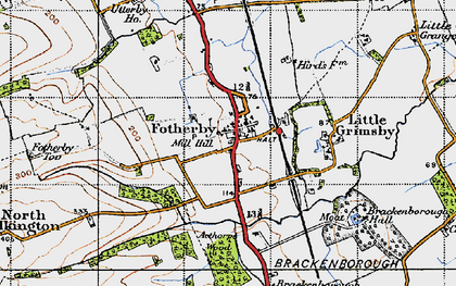 Old map of Fotherby in 1946