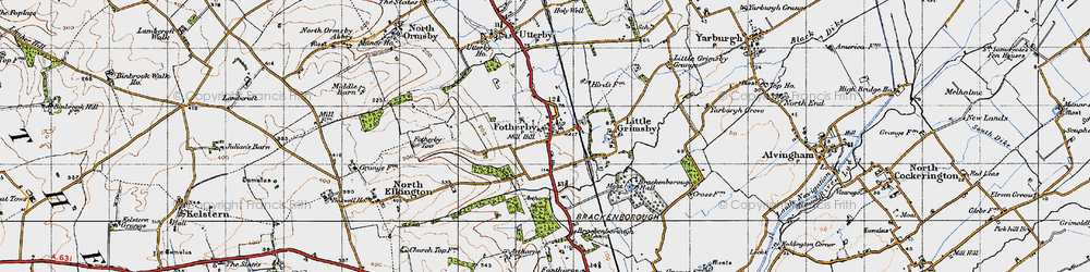 Old map of Fotherby in 1946