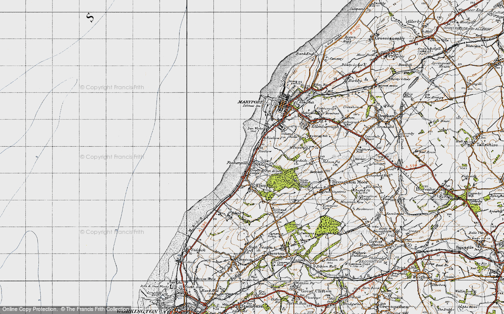 Old Map of Fothergill, 1947 in 1947