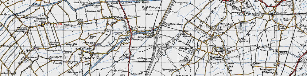 Old map of Foul Anchor in 1946