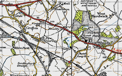 Old map of Foulby in 1947
