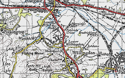 Old map of Foulride Green in 1940