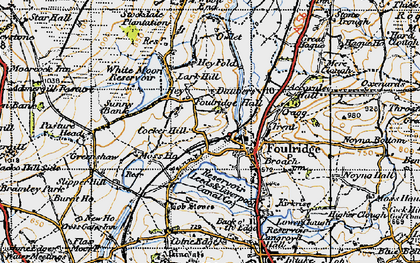Old map of Bent Laithe in 1947