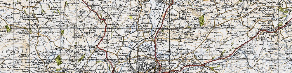 Old map of Foulridge in 1947