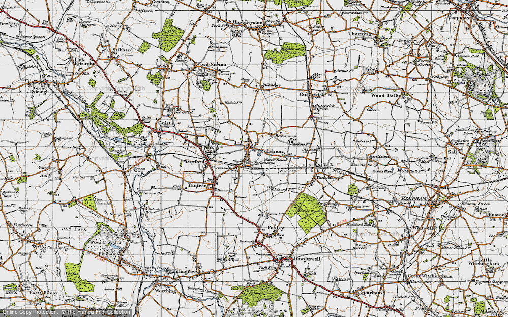 Old Map of Foulsham, 1946 in 1946