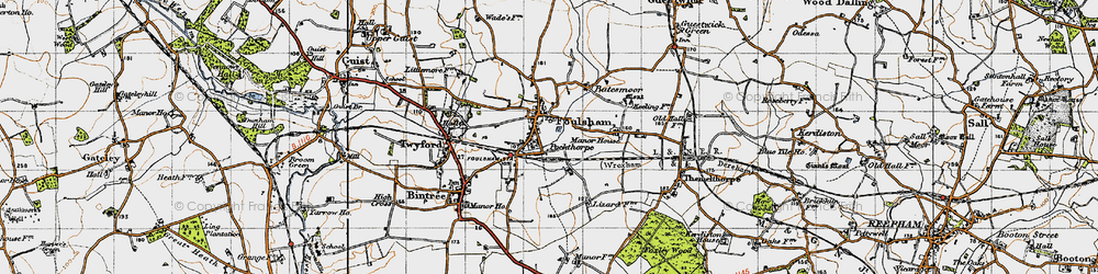 Old map of Foulsham in 1946