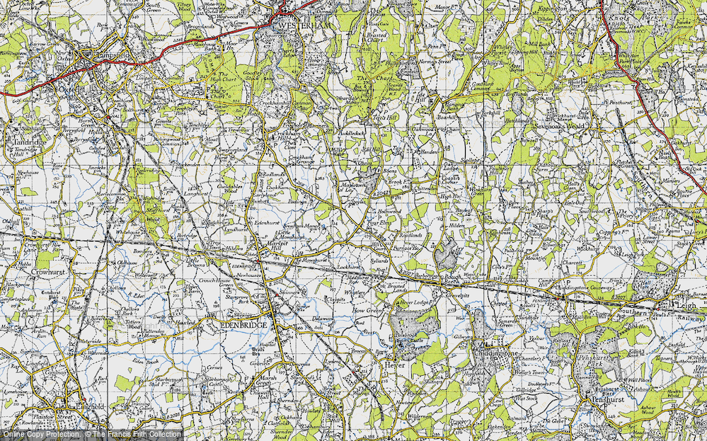 Old Map of Four Elms, 1946 in 1946
