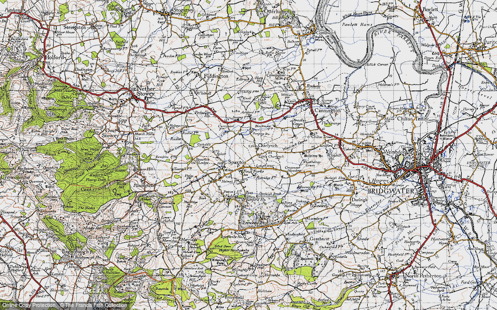 Old Map of Four Forks, 1946 in 1946