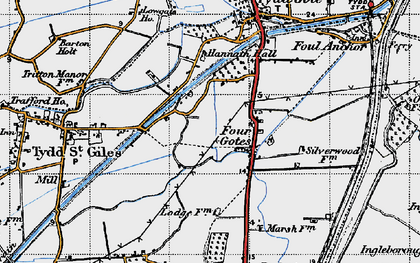 Old map of Four Gotes in 1946