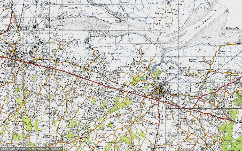 Old Map of Four Oaks, 1946 in 1946