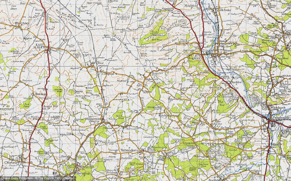 Old Map of Four Points, 1947 in 1947