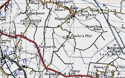 Old map of Fowler's Plot in 1946