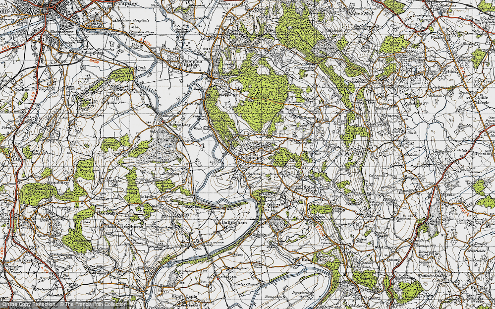 Old Map of Fownhope, 1947 in 1947
