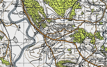 Old map of Fownhope in 1947