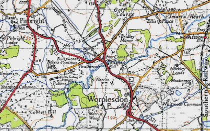 Old map of Bullswater Common in 1940