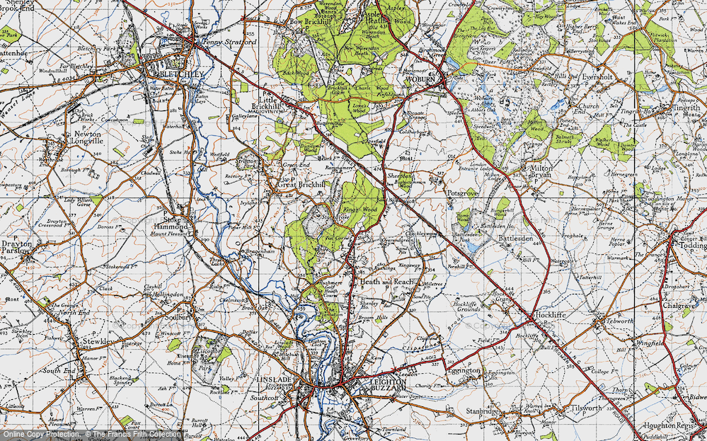 Old Map of Fox Corner, 1946 in 1946