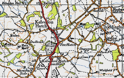 Old map of Fox Hatch in 1946