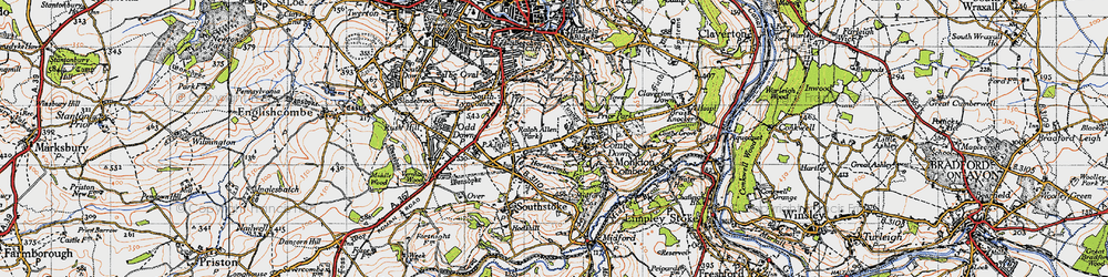 Old map of Fox Hill in 1946