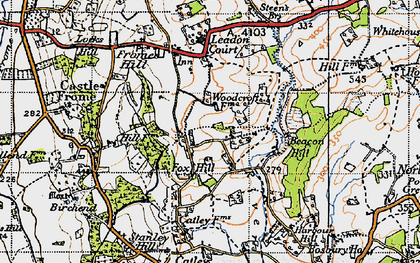 Old map of Fox Hill in 1947