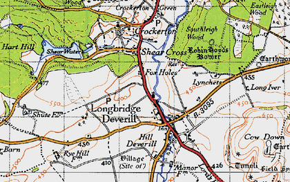 Old map of Fox Holes in 1946
