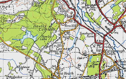 Old map of Fox Lane in 1940