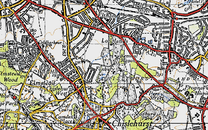Old map of Foxbury in 1946
