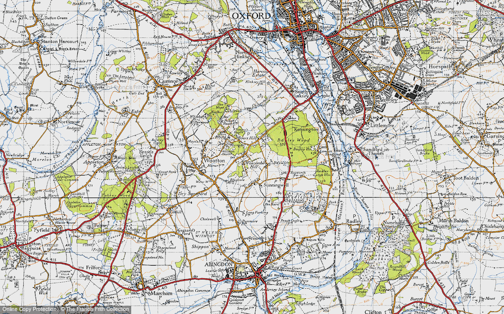 Old Map of Foxcombe Hill, 1947 in 1947