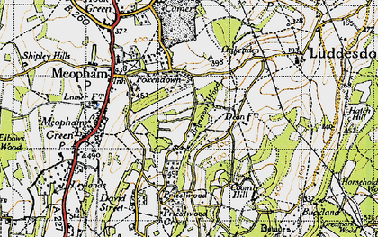 Old map of Brimstone Wood in 1946