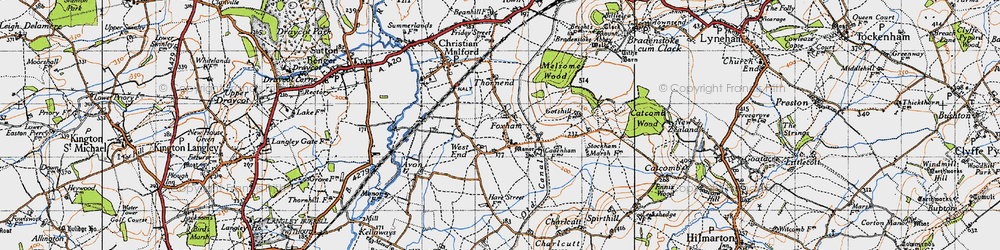 Old map of Foxham in 1947