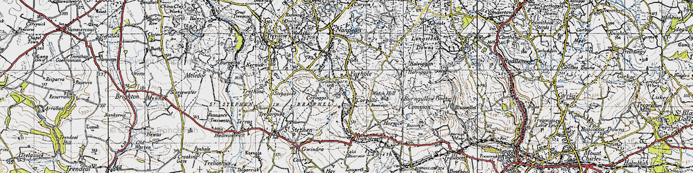 Old map of Foxhole in 1946