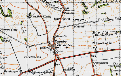 Old map of Foxholes in 1947