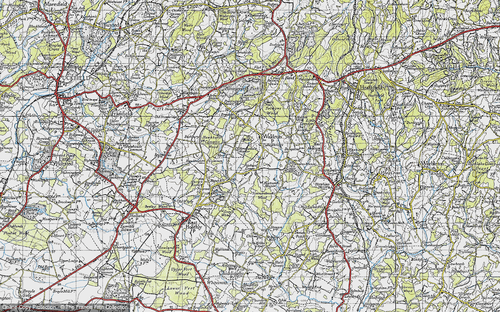 Old Map of Foxhunt Green, 1940 in 1940