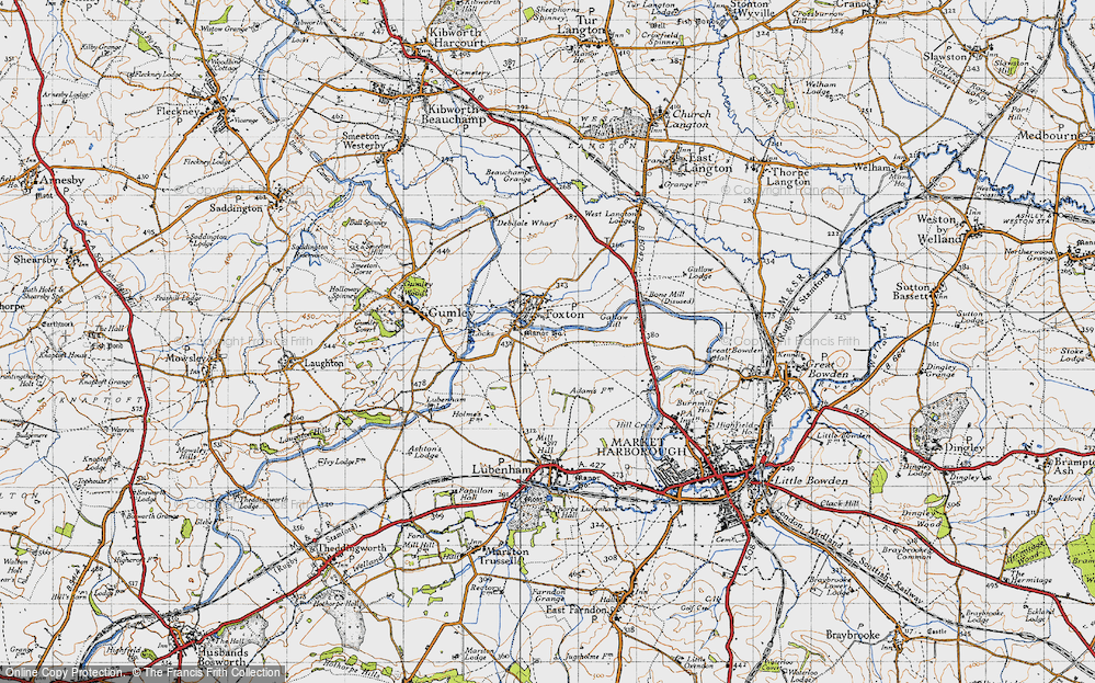 Old Map of Foxton, 1946 in 1946