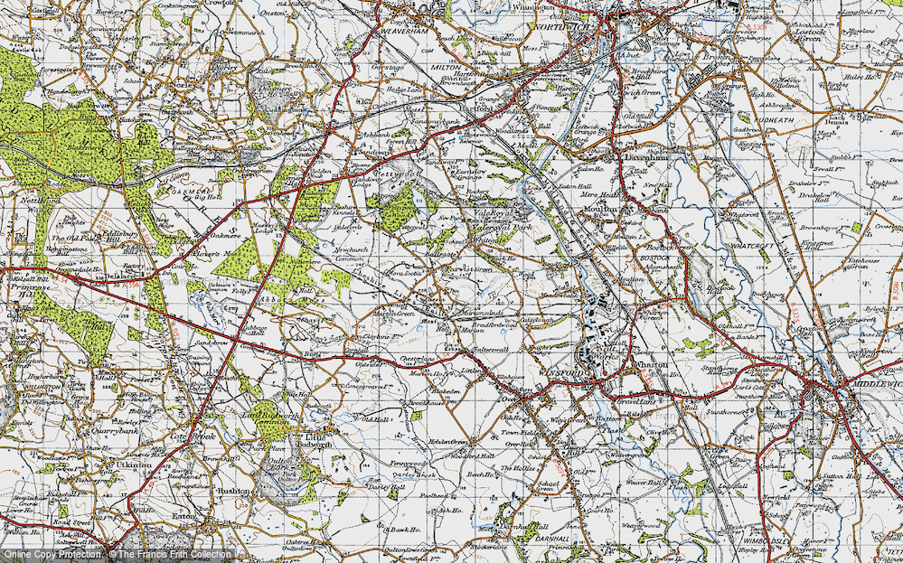 Old Map of Foxwist Green, 1947 in 1947