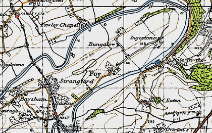 Old map of Foy in 1947