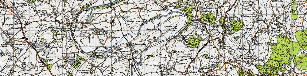 Old map of Foy in 1947